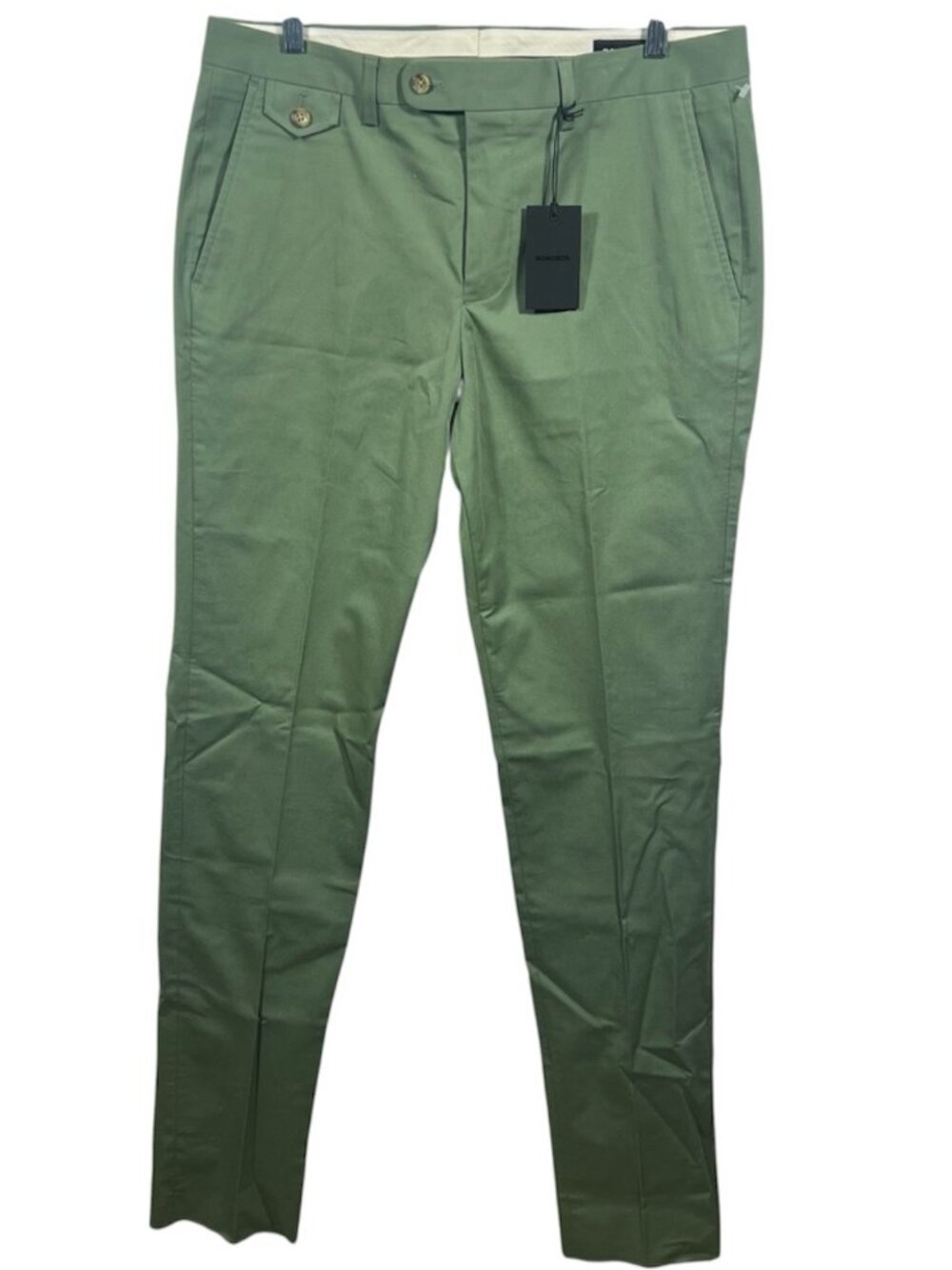 Bonobos Pants Mens Slim Fit Dress Pants 32 Emmetex Italian Cotton Unhemmed 32x37